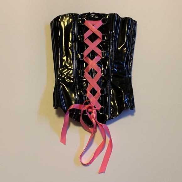 Allure Lingerie Shiny Black Corset - Women’s Size Small - Picture 2 of 11